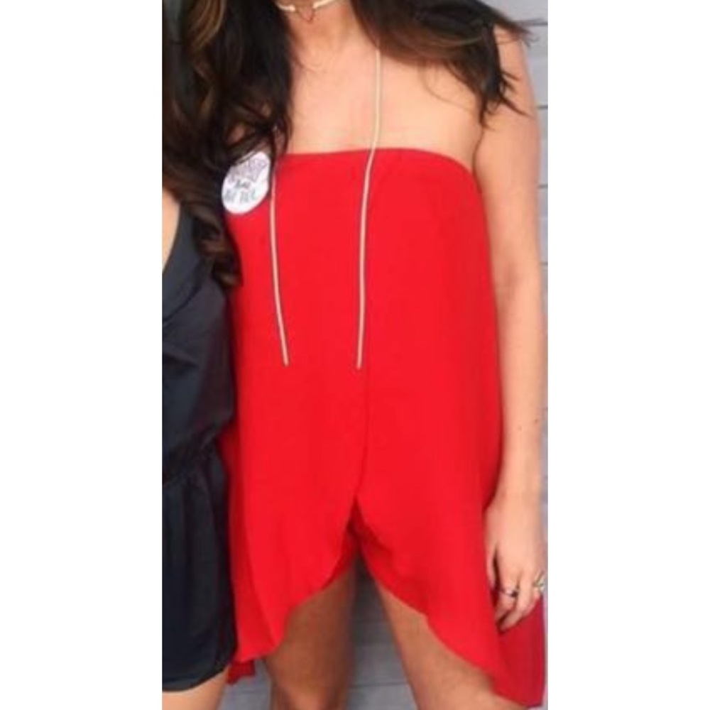 missguided strapless romper